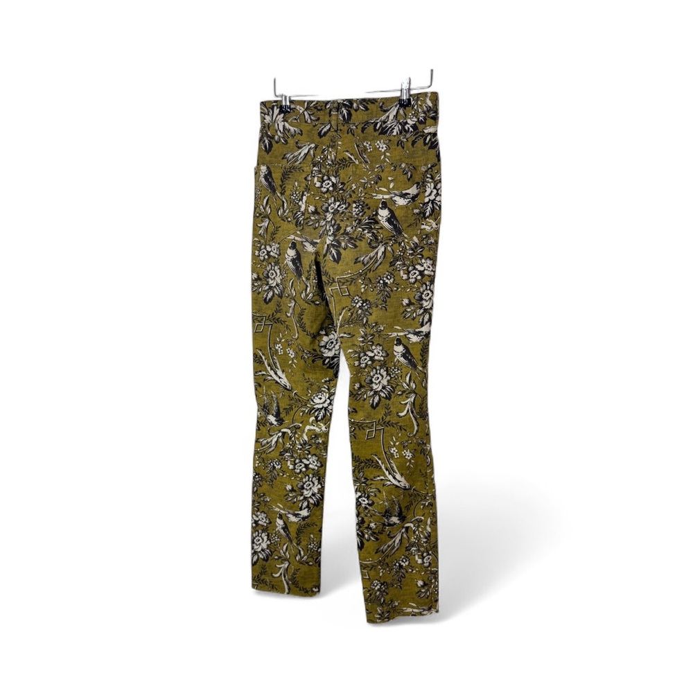 Anthropologie Pilcro Cropped Pants in Green print Size 28” - Picture 2 of 8